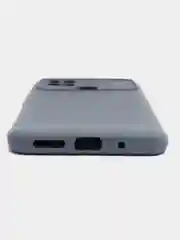 Темно-синий силиконовый чехол на Xiaomi Poco C40 ( Сяоми Поко С40 ) прозрачный , защита камеры