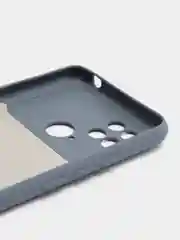 Темно-синий силиконовый чехол на Xiaomi Poco C40 ( Сяоми Поко С40 ) прозрачный , защита камеры