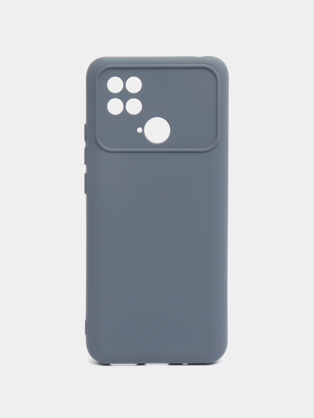 Темно-синий силиконовый чехол на Xiaomi Poco C40 ( Сяоми Поко С40 ) прозрачный , защита камеры