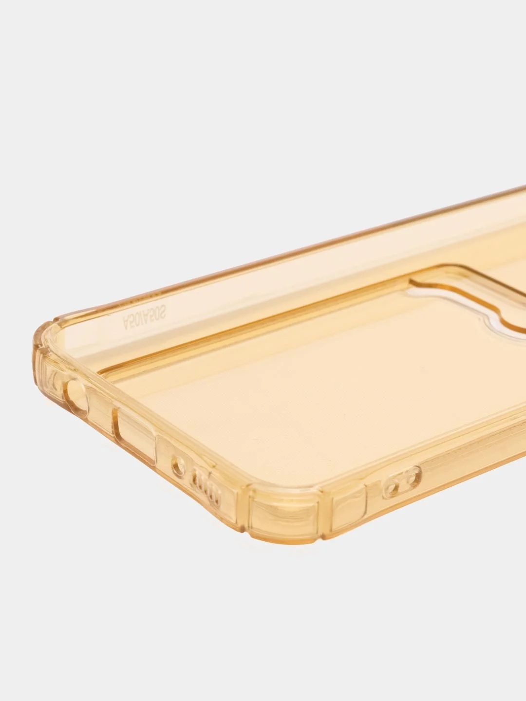 Золотой силиконовый чехол для Samsung Galaxy A50, A30S, A50S, прозрачный, с карманом для карт