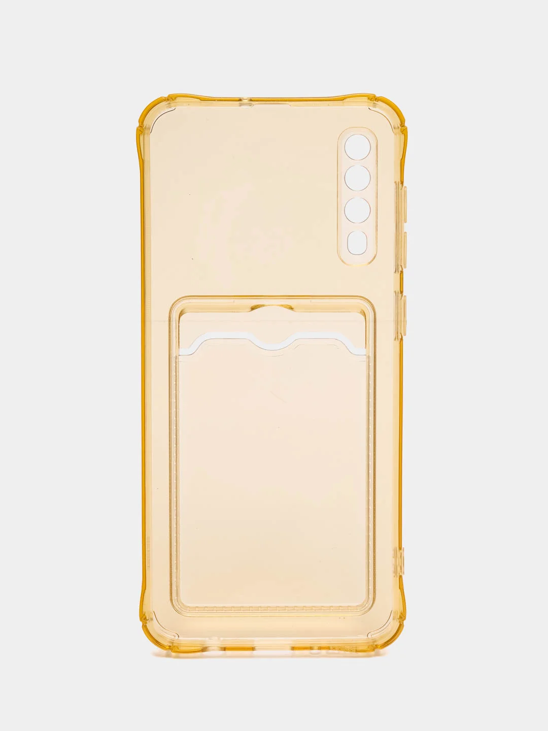 Золотой силиконовый чехол для Samsung Galaxy A50, A30S, A50S, прозрачный, с карманом для карт