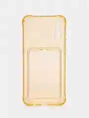 Золотой силиконовый чехол для Samsung Galaxy A50, A30S, A50S, прозрачный, с карманом для карт