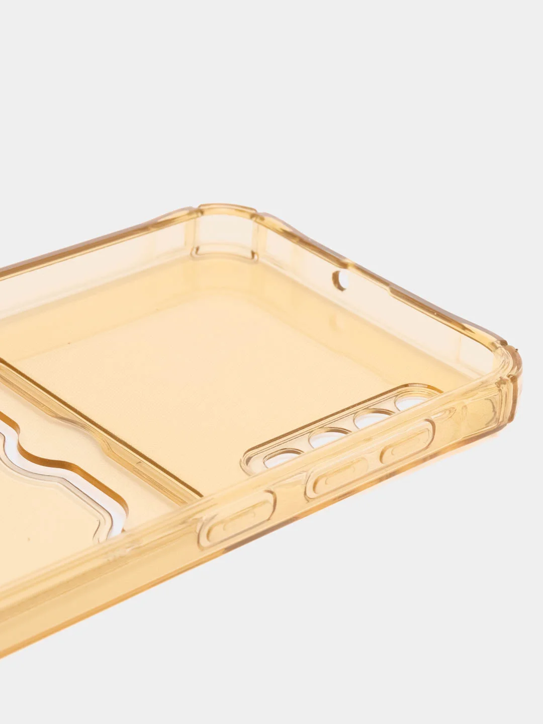 Золотой силиконовый чехол для Samsung Galaxy A50, A30S, A50S, прозрачный, с карманом для карт