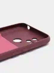 Бордовый силиконовый чехол на Xiaomi Poco C40 ( Сяоми Поко С40 ) прозрачный , защита камеры