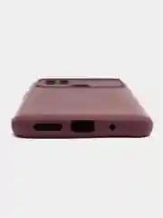 Бордовый силиконовый чехол на Xiaomi Poco C40 ( Сяоми Поко С40 ) прозрачный , защита камеры