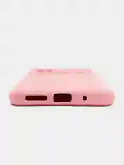 Розовый силиконовый чехол на Xiaomi Poco C40 ( Сяоми Поко С40 ) прозрачный , защита камеры