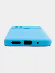Лазурный силиконовый чехол на Xiaomi Poco C40 ( Сяоми Поко С40 ) прозрачный , защита камеры