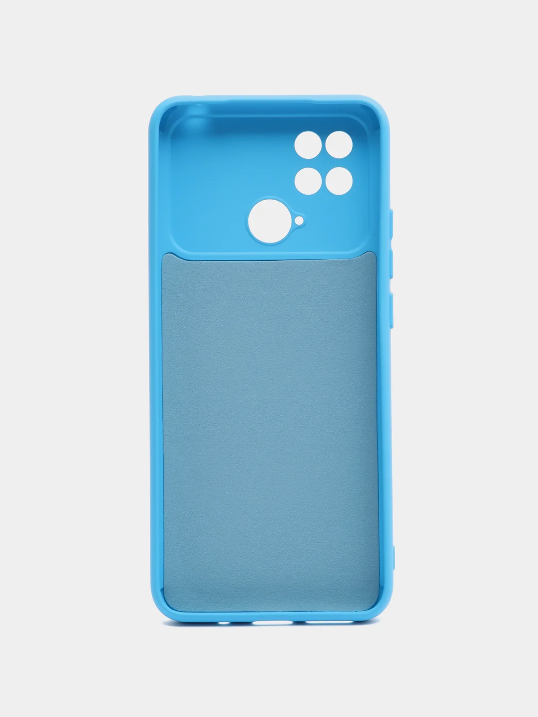 Лазурный силиконовый чехол на Xiaomi Poco C40 ( Сяоми Поко С40 ) прозрачный , защита камеры