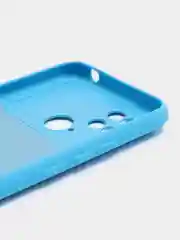 Лазурный силиконовый чехол на Xiaomi Poco C40 ( Сяоми Поко С40 ) прозрачный , защита камеры