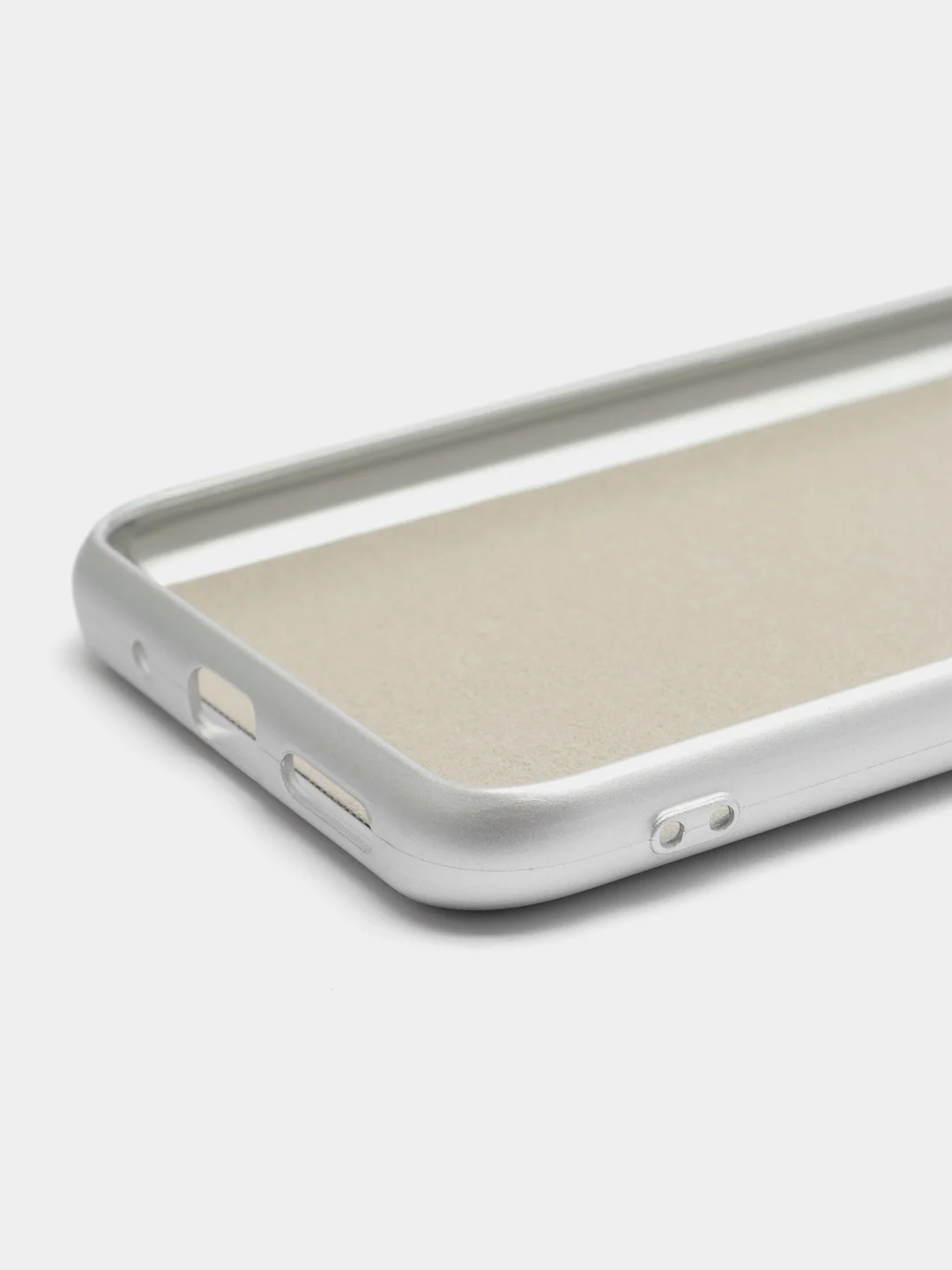 Серебряный силиконовый чехол на Xiaomi Poco C40 ( Сяоми Поко С40 ) прозрачный , защита камеры