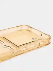 Золотой чехол для Samsung Galaxy S23 (Самсунг Галакси С23), с карманом, прозрачный