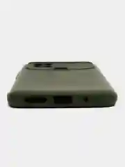 Зелёный хаки силиконовый чехол на Xiaomi Poco C40 ( Сяоми Поко С40 ) прозрачный , защита камеры