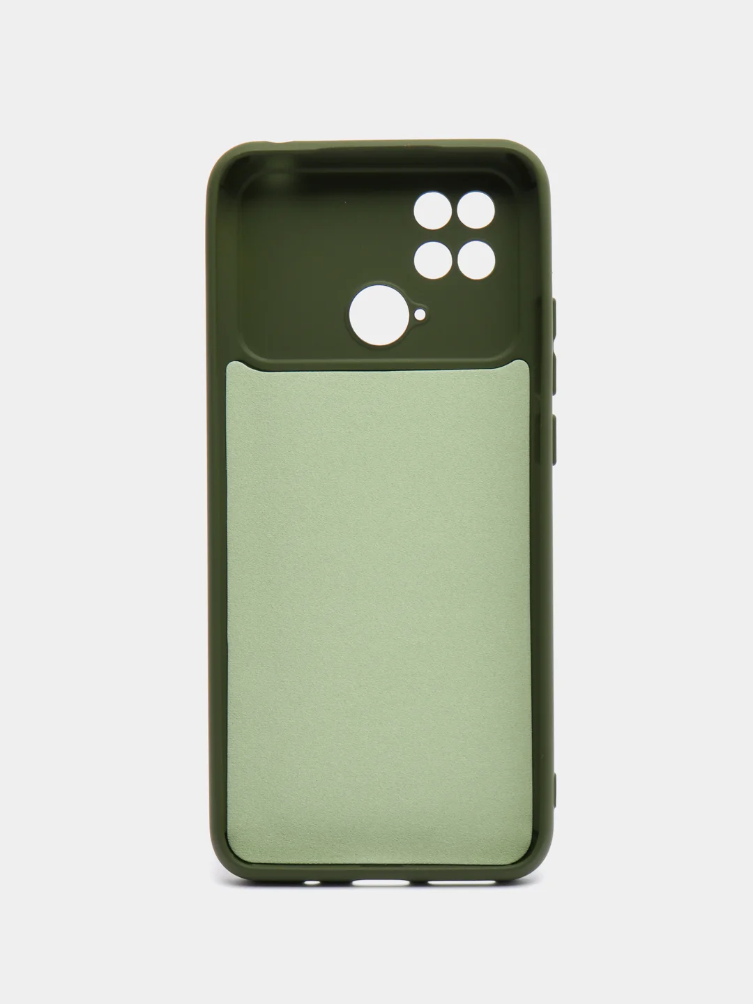 Зелёный хаки силиконовый чехол на Xiaomi Poco C40 ( Сяоми Поко С40 ) прозрачный , защита камеры