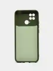 Зелёный хаки силиконовый чехол на Xiaomi Poco C40 ( Сяоми Поко С40 ) прозрачный , защита камеры