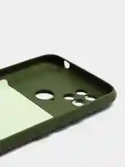 Зелёный хаки силиконовый чехол на Xiaomi Poco C40 ( Сяоми Поко С40 ) прозрачный , защита камеры