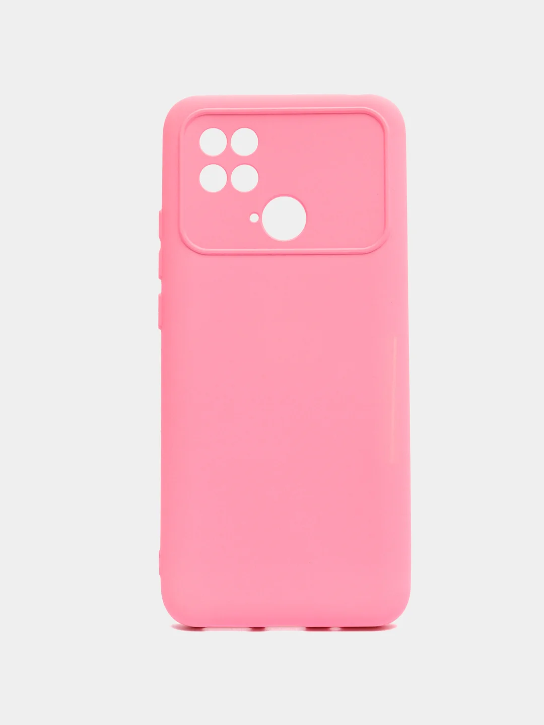 Коралловый силиконовый чехол на Xiaomi Poco C40 ( Сяоми Поко С40 ) прозрачный , защита камеры