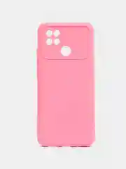 Коралловый силиконовый чехол на Xiaomi Poco C40 ( Сяоми Поко С40 ) прозрачный , защита камеры