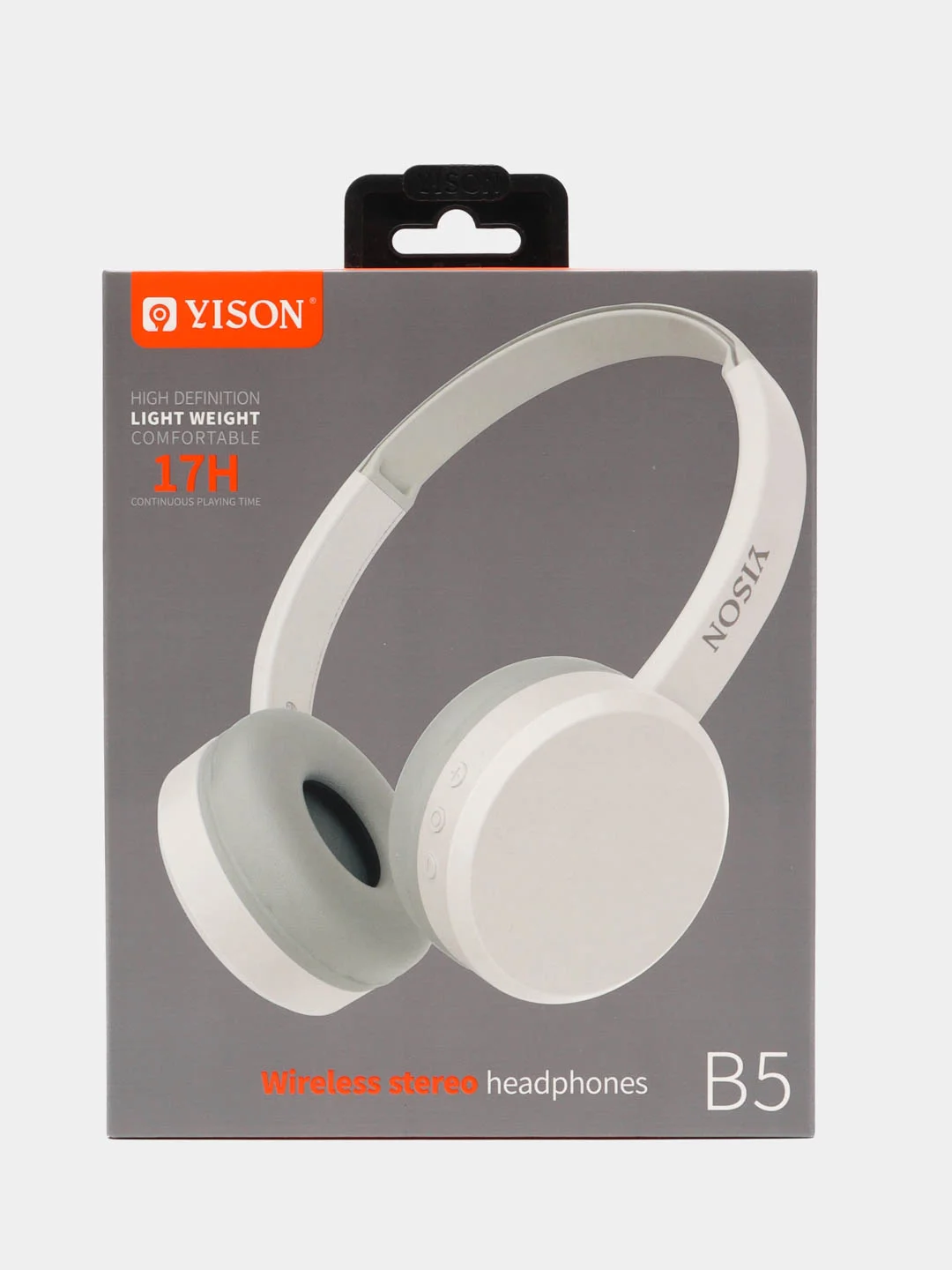 Белый наушники беспроводные Yison B5, Bluetooth, накладные, микрофон, разъем 3,5 мм