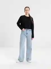 Черный свитшот женский, укороченный