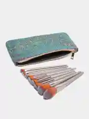 Подарочный набор кистей для профессионального макияжа, с косметичкой, 10 штук
