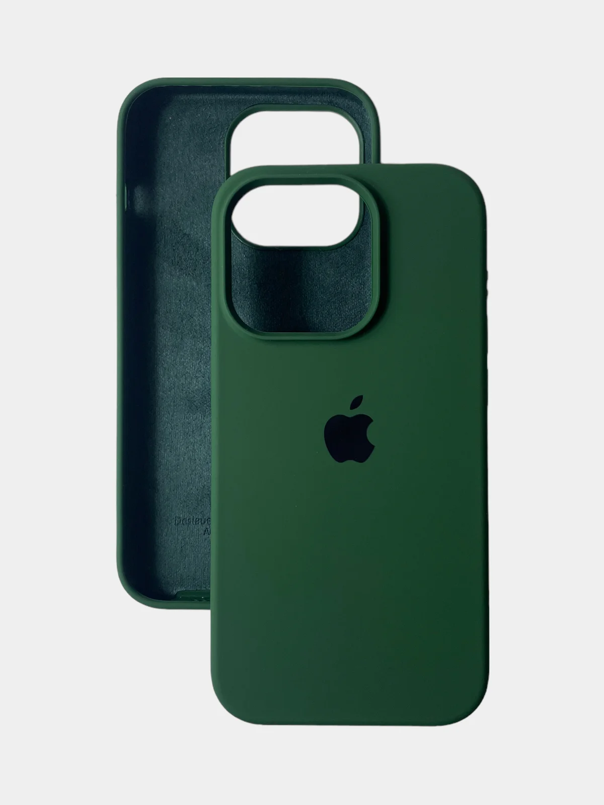 Тёмно-зелёный чехол iPhone, Айфон 11, 13, 14, 15, Про Макс, Pro Max, силиконовый Silicone Case