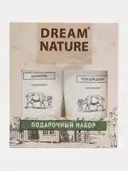 Бежевый подарочный набор женский/ для женщин и девушек: гель для душа и шампунь