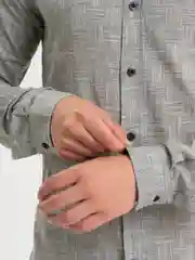 Лесной зеленый рубашка мужская,с длинным рукавом в клетку