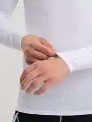 Белый футболка мужская рашгард с длинными рукавами