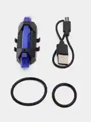 Синий фонарь велосипедный перезаряжаемый от USB