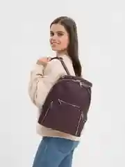 Бордовый рюкзак женский из экокожи, А4