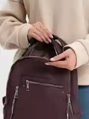 Бордовый рюкзак женский из экокожи, А4