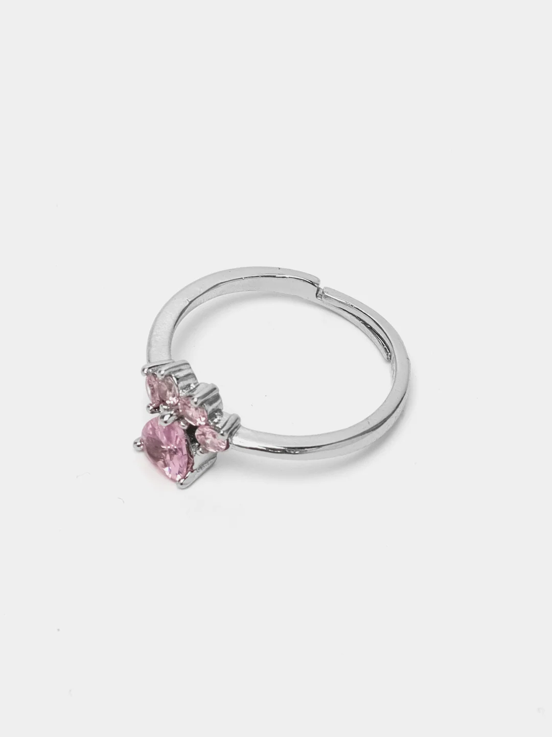Серебряный кольцо женское, регулируемое