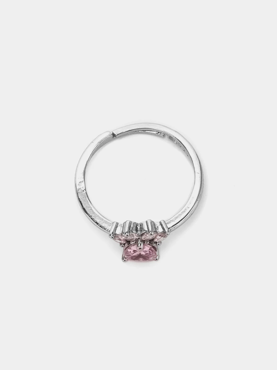 Серебряный кольцо женское, регулируемое