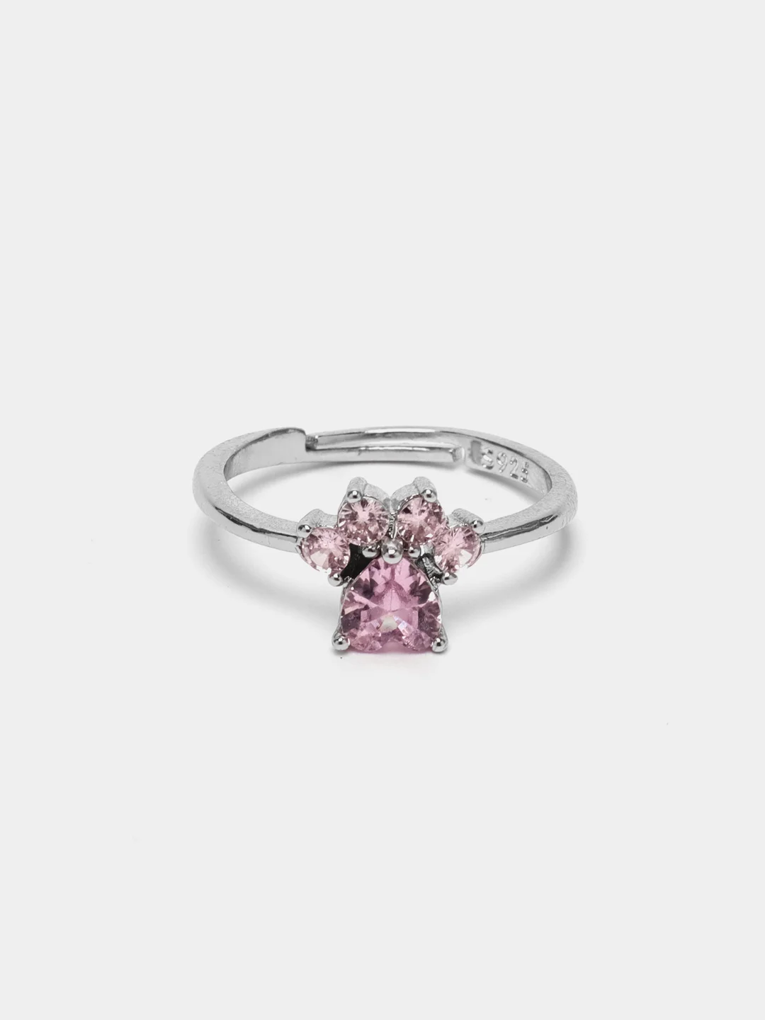 Серебряный кольцо женское, регулируемое