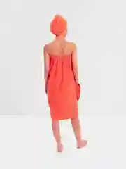 Коралловый набор для бани и сауны, махровый, женский, 3 элемента, натуральный хлопок