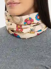 Бежевый повязка-снуд многофункциональная