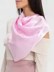 Розовый платок атласный