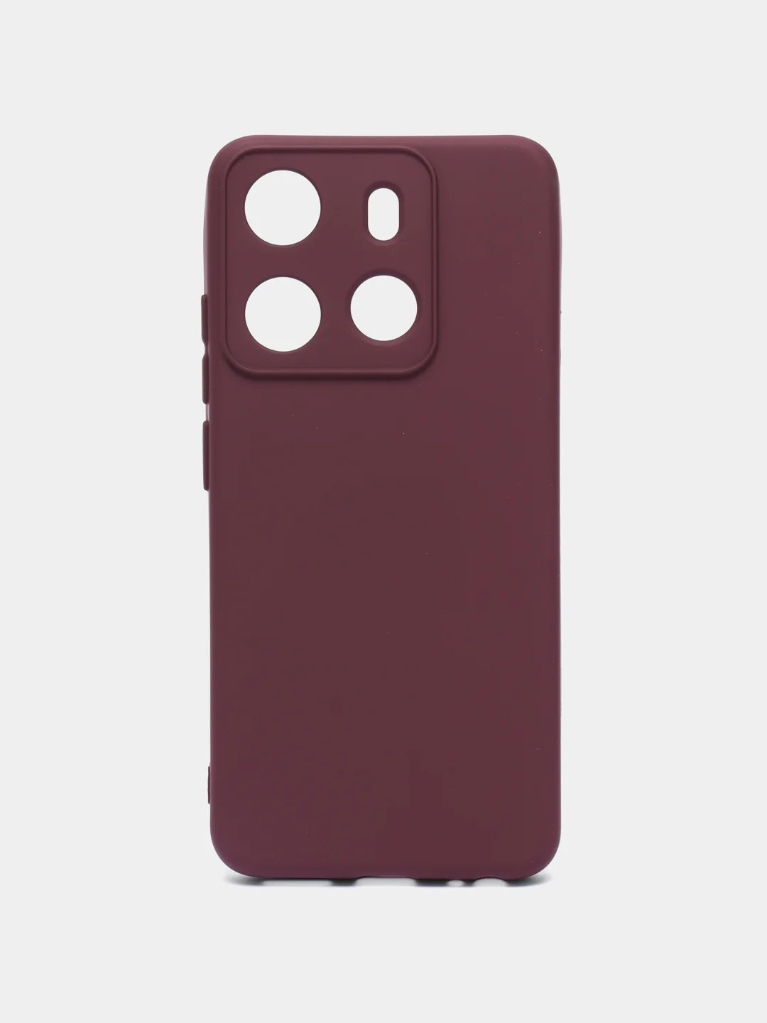 Бордовый чехол для Tecno Spark GO 2023 / Tecno Pop 7 / Tecno Pop 7 Pro прозрачный силиконовый