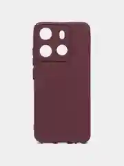 Бордовый чехол для Tecno Spark GO 2023 / Tecno Pop 7 / Tecno Pop 7 Pro прозрачный силиконовый