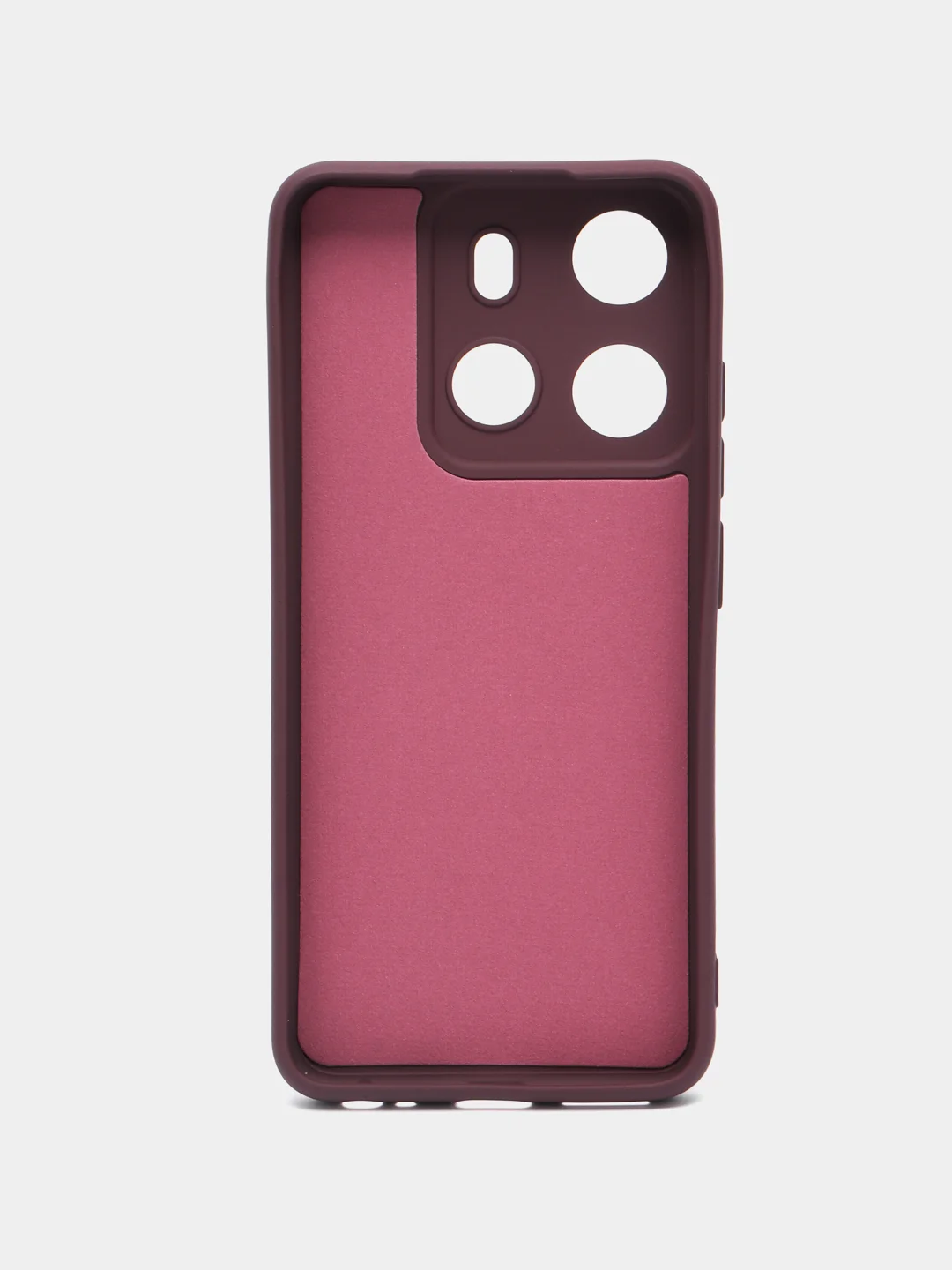 Бордовый чехол для Tecno Spark GO 2023 / Tecno Pop 7 / Tecno Pop 7 Pro прозрачный силиконовый