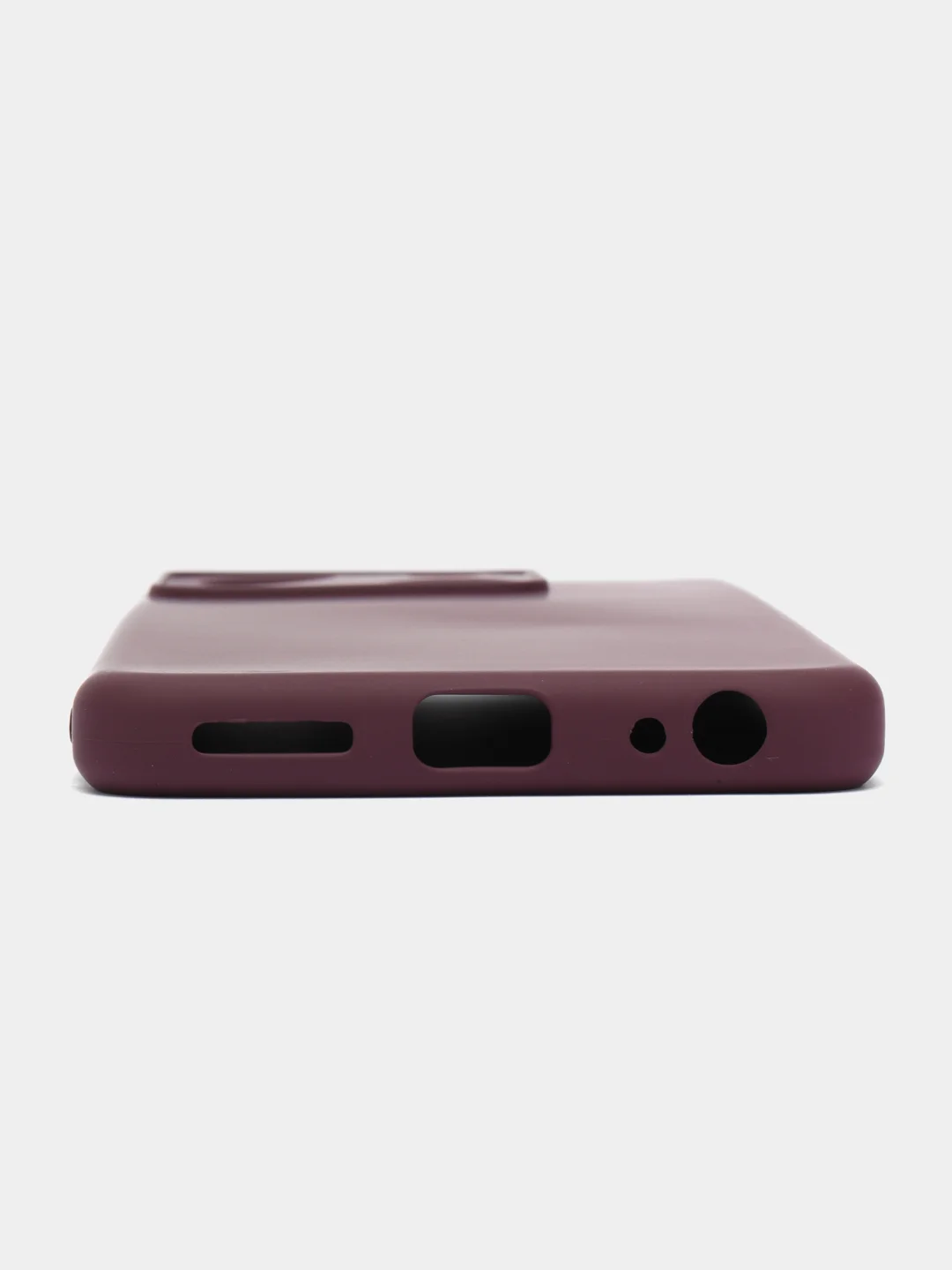 Бордовый чехол для Tecno Spark GO 2023 / Tecno Pop 7 / Tecno Pop 7 Pro прозрачный силиконовый