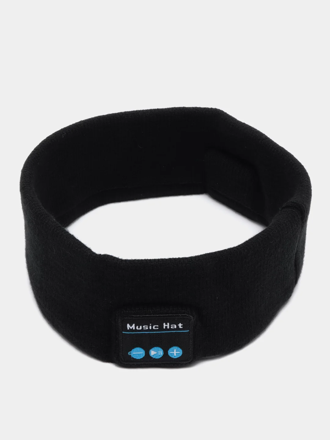Черный спортивная повязка с Bluetooth (блютуз) наушниками на голову, фитнес повязка, маска для сна