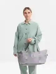 Серый сумка дорожная, спортивная, ручная кладь, унисекс