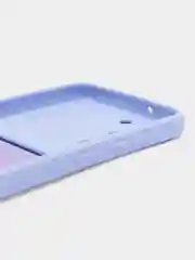 Лавандовый чехол для Samsung Galaxy S23 (Самсунг Галакси С23) силиконовый, с карманом для карты