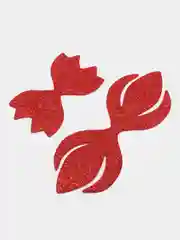 Красный вырубки для изготовления бантиков, из фоамирана, 10 штук, 6 х 3.3 см