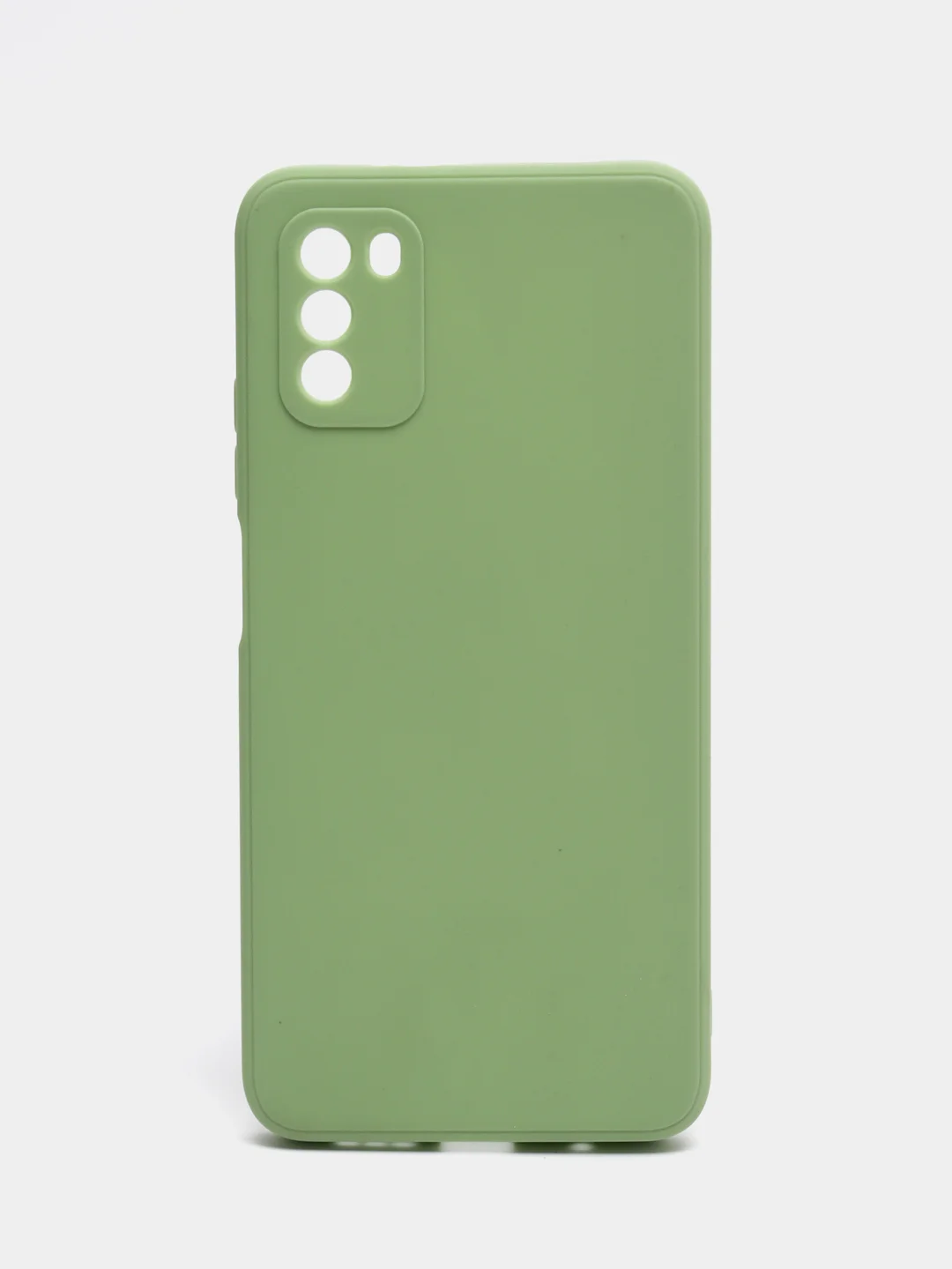 Зеленый силиконовый чехол для Xiaomi Poco M3 (Сяоми Поко М3), прозрачный