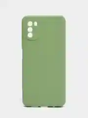 Зеленый силиконовый чехол для Xiaomi Poco M3 (Сяоми Поко М3), прозрачный