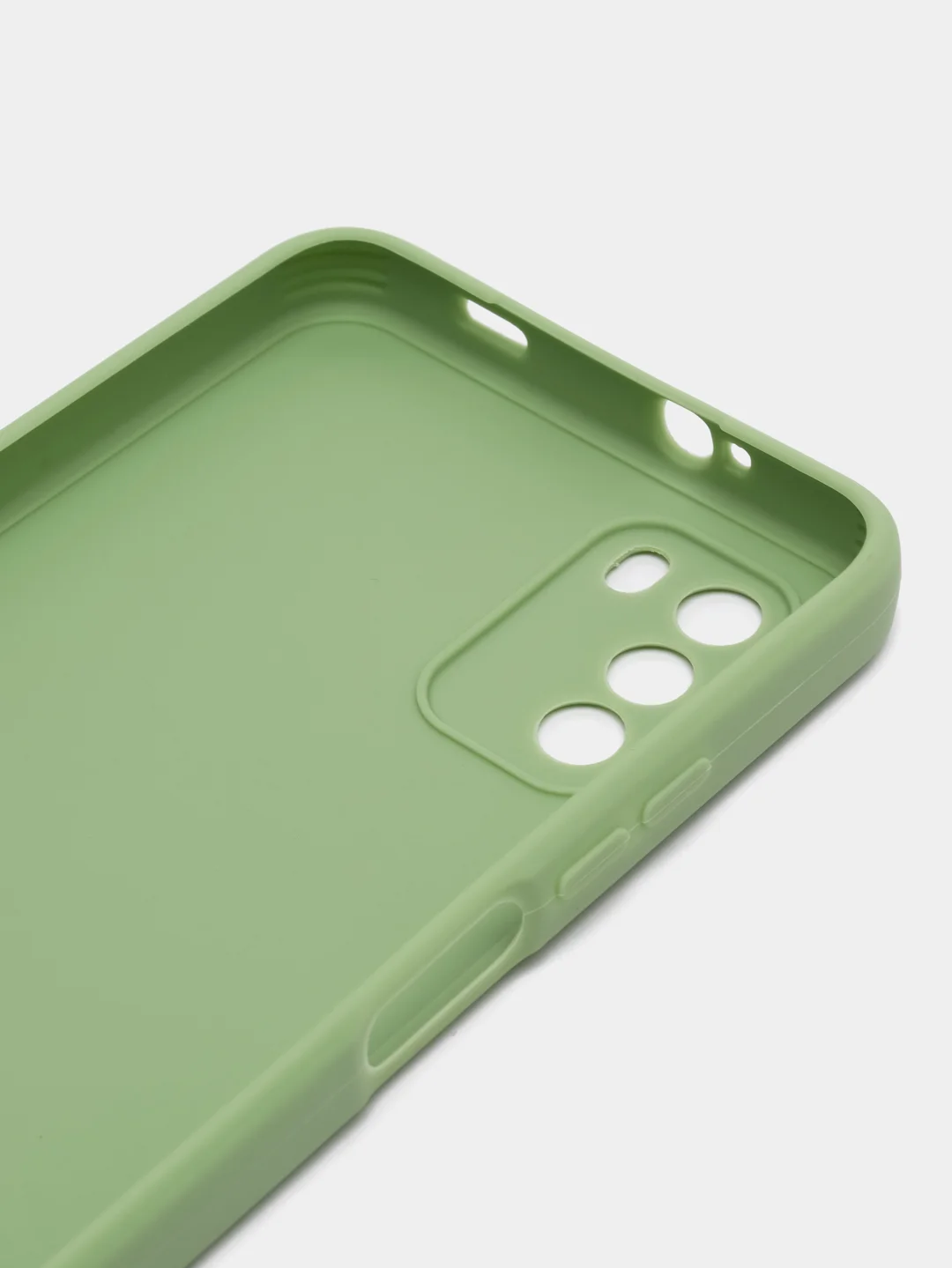 Зеленый силиконовый чехол для Xiaomi Poco M3 (Сяоми Поко М3), прозрачный