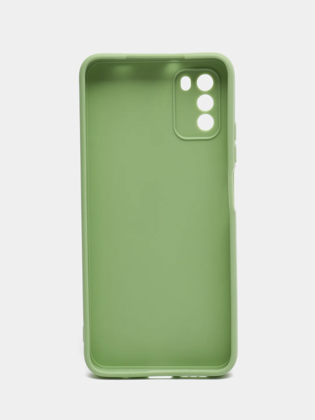 Зеленый силиконовый чехол для Xiaomi Poco M3 (Сяоми Поко М3), прозрачный