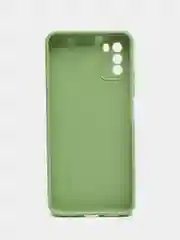 Зеленый силиконовый чехол для Xiaomi Poco M3 (Сяоми Поко М3), прозрачный